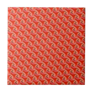 Carreau Floral rouge
