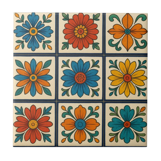 Carreau Floral Vibrant (Devant)