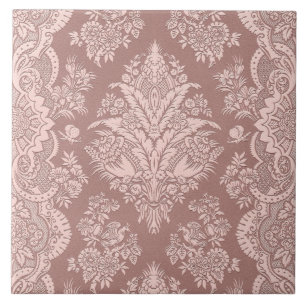 Carreau Floral vintage sur le beige attrayant