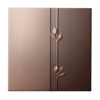 Carreau Flore d'or rose détails Carrelage en céramique