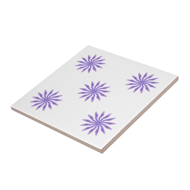 Carreau Flore Libre Plutôt Dans L'Art Feuille Violette (Côté)