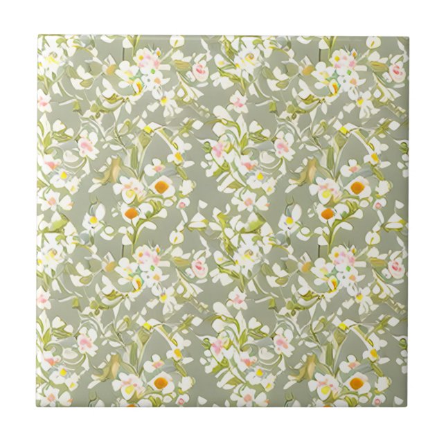 Carreau Flore Motif Fleurs Primrose (Devant)