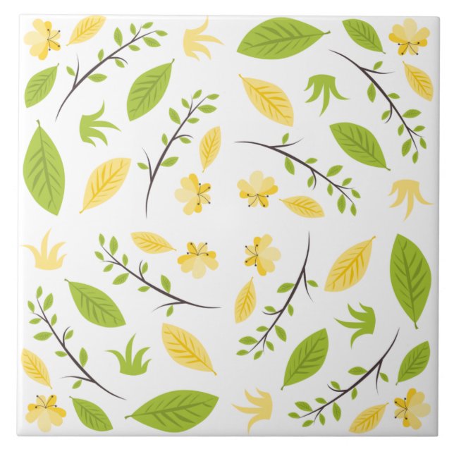 Carreau Flore printanière claire et aérée motif (Devant)