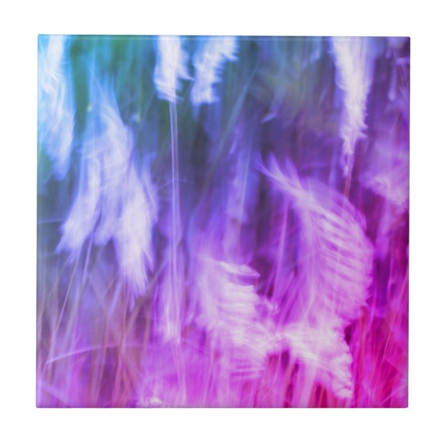 Carreau Flou Motion Grass Nature Art Abstrait Violet (Devant)