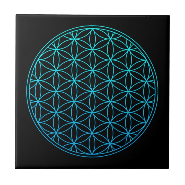 Carreau flower of life sacred geometry symbol ancient zen  (Devant)