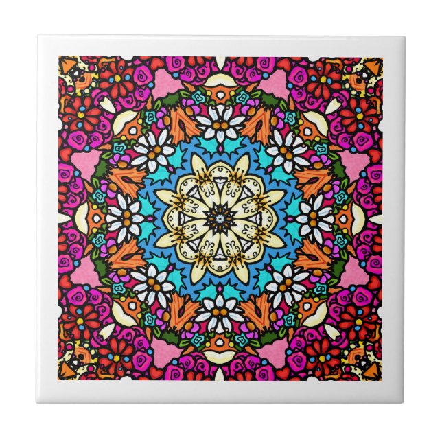 Carreau Flower Power Jardin Groovy (Devant)