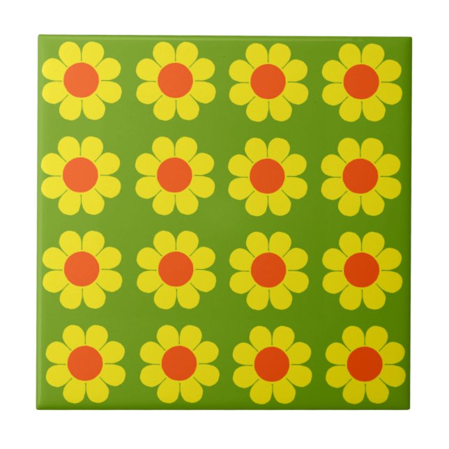 Carreau Flower Power personnalisable (Devant)