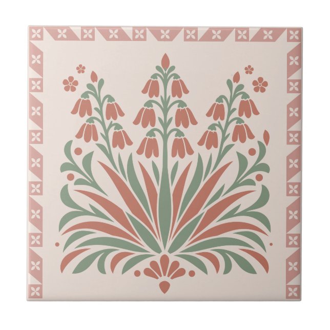 Carreau Flowering Yucca - Southwest Folk Pattern (Devant)
