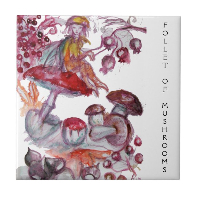 Carreau FOLLET MAGIQUE DE CHAMPIGNONS Imaginaire Floral Ro (Devant)