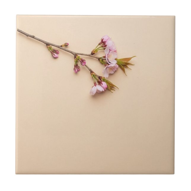Carreau Fond de fleurs de cerisier et de marguerite (Devant)
