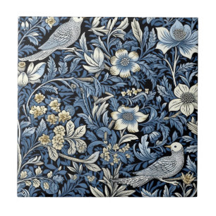 Carreau Fond d'écran Motif William Morris Blue Foliage
