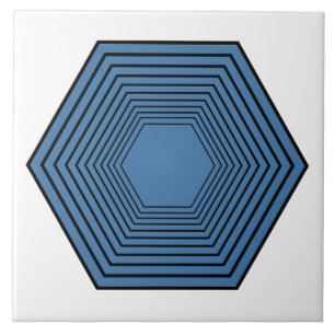 Carreau Fond hexagone bleu art géométrique minimaliste