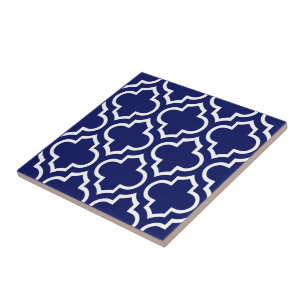 Carreau Fond Marocain à Motif Quatrefeuilles Blanc à Faire