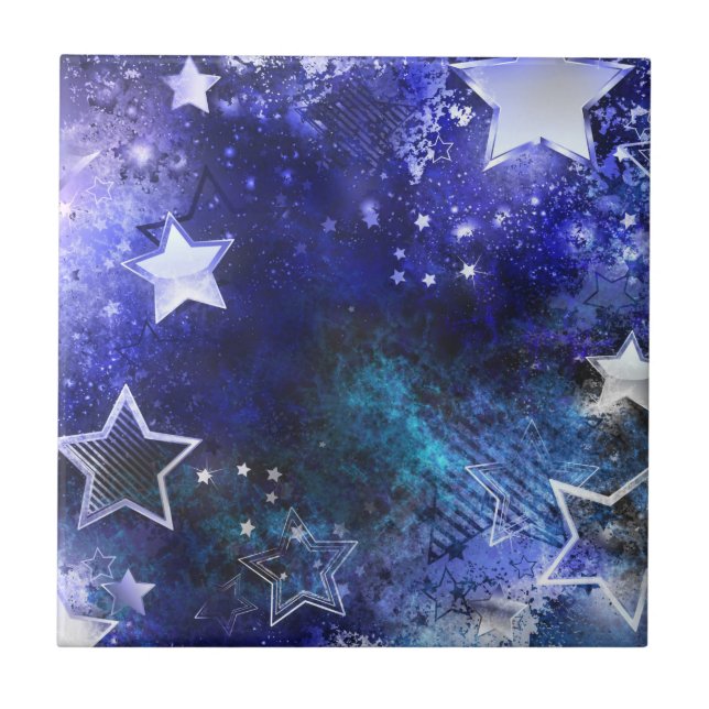 Carreau Fond spatial avec étoiles (Devant)