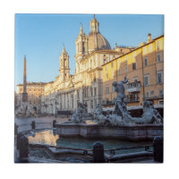 Fontaine de Neptune sur la Piazza Navona - Rome