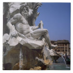 Carreau Fontaine des Quatre-Fleuves, place Navone, Rome,<br><div class="desc">COPYRIGHT Paul Thompson / SuperStock.com | EU16 PTH0134.jpg | Fontaine des Quatre-Fleuves,  place Navone,  Rome,  Latium,  Italie</div>