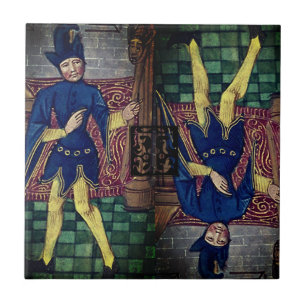 Carreau Fool De Tarot Arcana Majeur À L'Inverse Initiale T