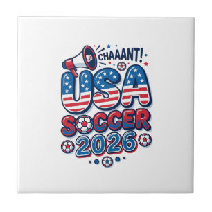 Carreau Football USA 2026 Football Gras Typographie Pays T