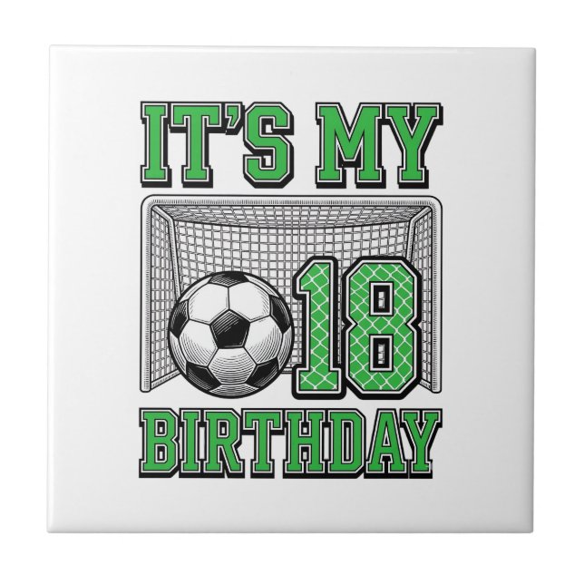 Carreau Football vintage 18 ans (Devant)