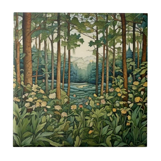 Carreau Forêt botanique enchantée  (Devant)