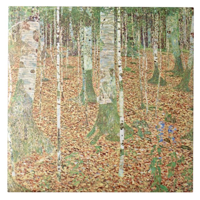 Carreau Forêt de bouleaux par Gustav Klimt (Devant)