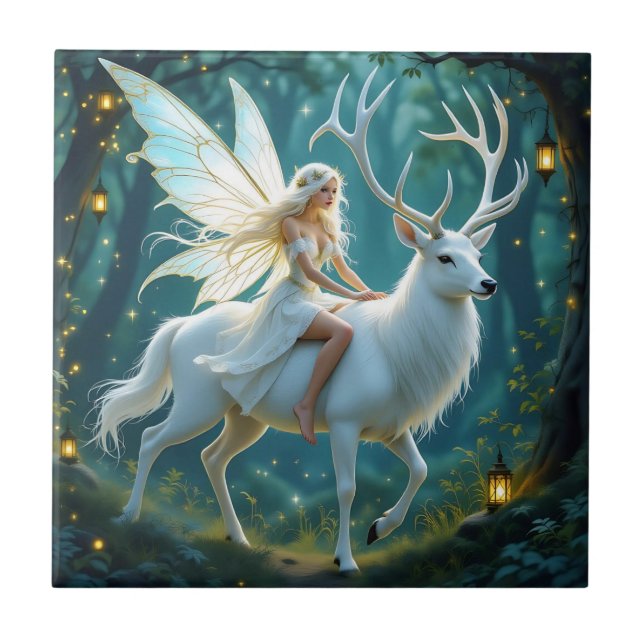 Carreau Forêt Magique de la Fée et du Cerf Blanc (Devant)