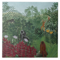 Forêt tropicale avec Singes et Serpent (Rousseau)