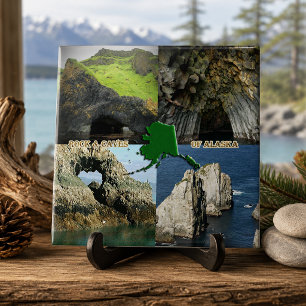 Carreau Formations rocheuses et grottes en Alaska Collage