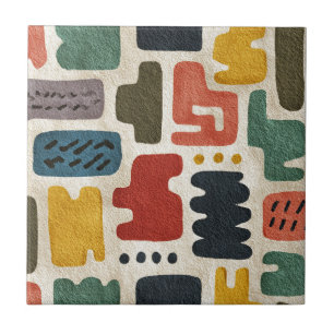 Carreau Formes artisanales et texture artistique terreuse