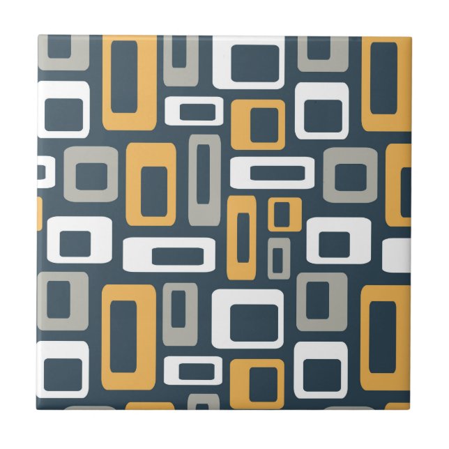 Carreau Formes colorées de style mi-siècle (Devant)