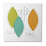 Carreau Formes de Surf Tuquoise Vert Orange Mi-Siècle<br><div class="desc">Cette carreaux de céramique moderne du milieu du siècle,  aux formes turquoise,  verte et orange et aux éclats noirs,  ajoutera une touche de couleur à votre projet de carrelage ou comme pièce d'accent.</div>