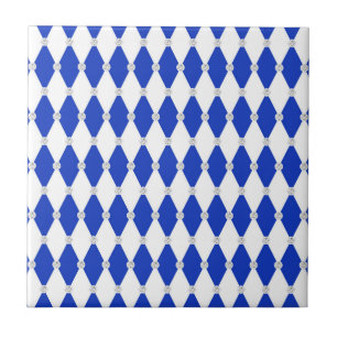 Carreau Formes géométriques en forme de diamant bleu d'Arl