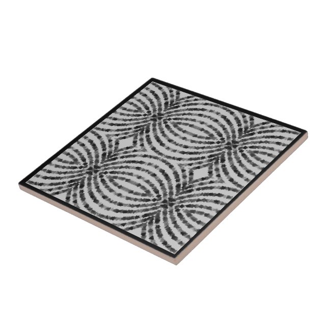 Carreau Formes triangulaires gris-noir translucide hypnoti (Côté)