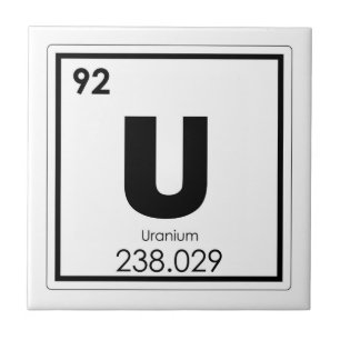 Carreau Formule en uranium de chimie de symbole d'élément
