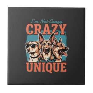 Carreau Fou amoureux de chien unique