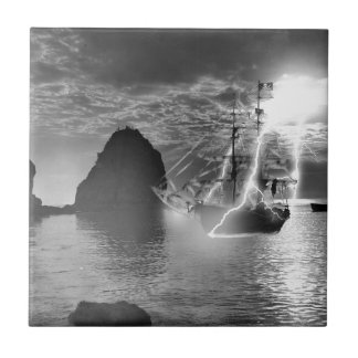 Carreau Foudre d'île de Catalina de bateau de pirate