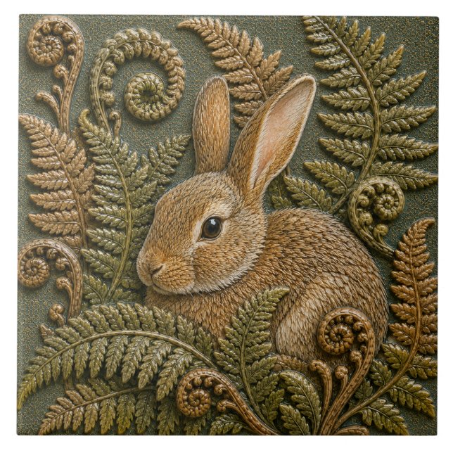 Carreau Fougères de lapin de la forêt (Devant)