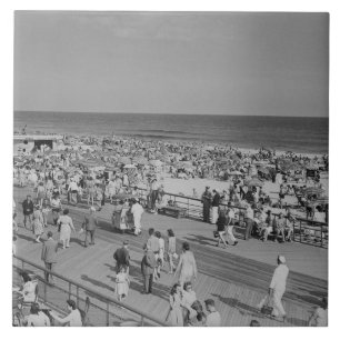 Carreau Foule sur la plage