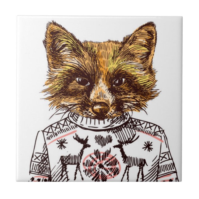Carreau Fox habillé rusé (Devant)
