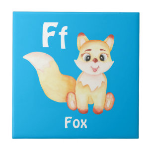 Carreau Fox personnaliser ABC : Lettre F - Ajouter votre n
