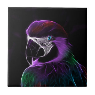 Carreau Fracale numérique de perroquet violet