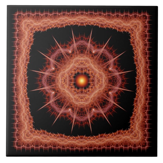 Carreau Fractal mystique motif épineux (Devant)