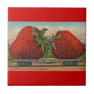 Carreau Fraises Giant Fruit Antique Fruit Amusant