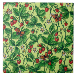 Carreau Fraises sauvages sur miellerie