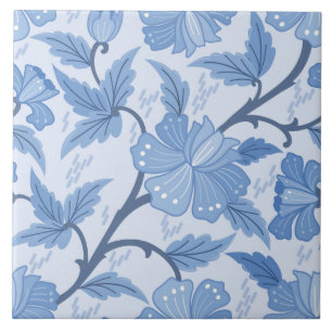 Carreau Français Cottage Blue Periwinkle Floral