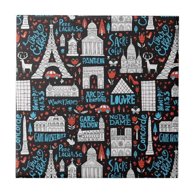 Carreau France| Motif des symboles (Devant)