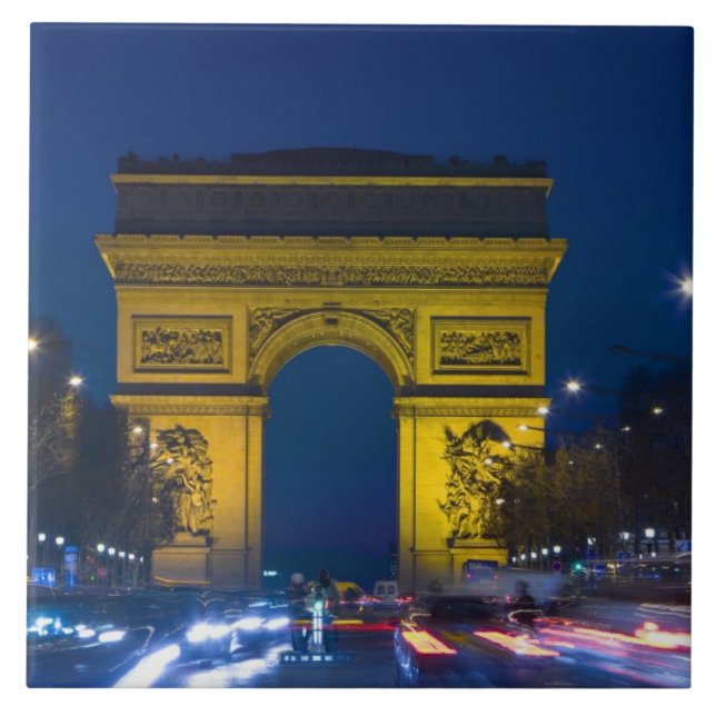 Carreau France, Paris. L'Arc de Triomphe et les (Devant)
