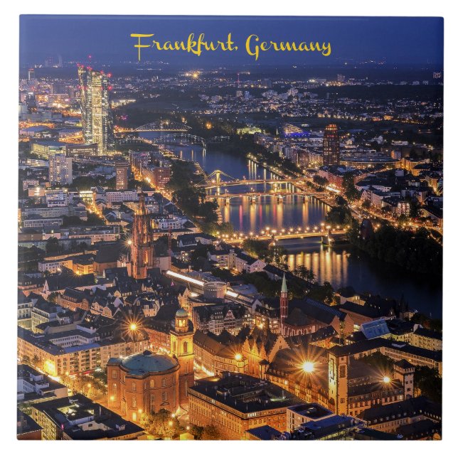 Carreau Francfort, Allemagne à Twilight (Devant)