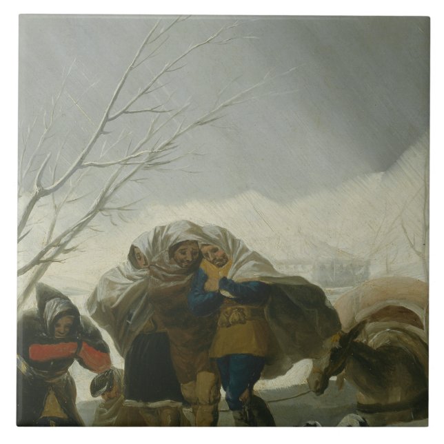 Carreau Francisco Goya - Scène hivernale (Devant)