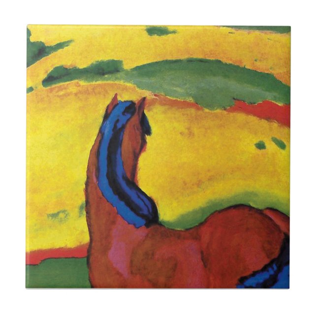 Carreau Franz Marc - Cheval dans un paysage (Devant)
